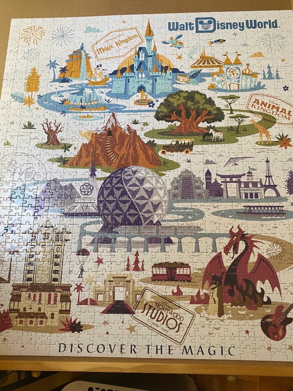 Disney Parks Discover the Magic Jigsaw Puzzle 1000 Piece 27x24 With Box